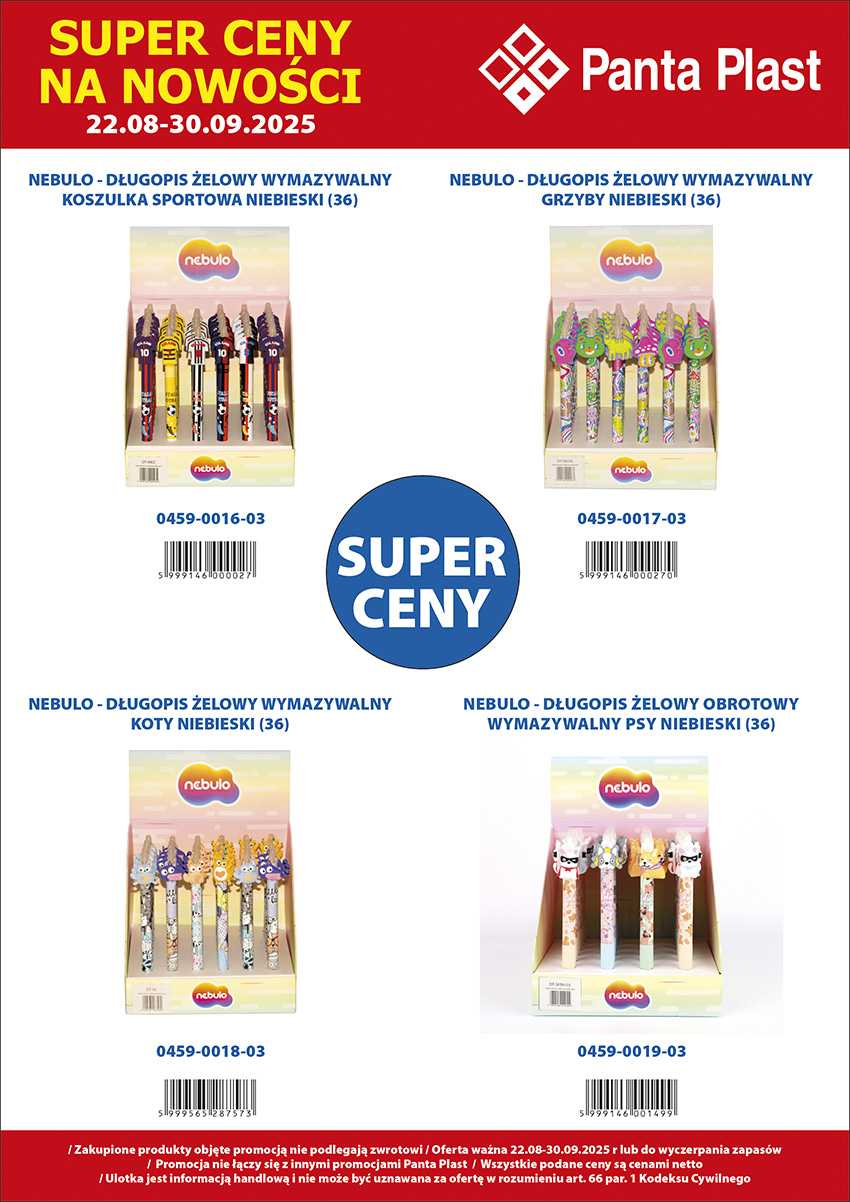 BC nebulo nowe dlugopisy